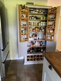 **IN STOCK** We have ONE built and in your choice of Paint Colour - *Kitchen Larder Pantry with 12 Bottle Wine Rack and Spice Racks (40 cm deep) 90 cm WIDE