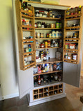 **IN STOCK** We have ONE built and in your choice of Paint Colour - *Kitchen Larder Pantry with 12 Bottle Wine Rack and Spice Racks (40 cm deep) 90 cm WIDE