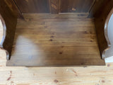 ^Hall Bench with Coat Hooks, Shelf and Shoe Cubby Hole compartment (Monks Bench)