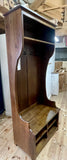 ^Hall Bench with Coat Hooks, Shelf and Shoe Cubby Hole compartment (Monks Bench)
