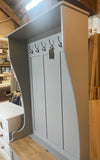 NEW PRODUCT^Tall Hallway Coat and Shoe Storage Porch, Settle, Pew, Monks Bench, with Coat Hooks and under storage seat storage