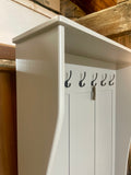 NEW PRODUCT^Tall Hallway Coat and Shoe Storage Porch, Settle, Pew, Monks Bench, with Coat Hooks and under storage seat storage
