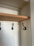 ^2 door Hallway, Utility, Cloak Room Storage Cupboard with Coat Hooks and 3 Shelves with EXTRA STORAGE TOP BOX (35 cm deep)