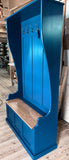 NEW PRODUCT^Tall Hallway Coat and Shoe Storage Porch, Settle, Pew, Monks Bench, with Coat Hooks and under storage seat storage