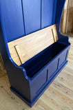 NEW PRODUCT^Tall Hallway Coat and Shoe Storage Porch, Settle, Pew, Monks Bench, with Coat Hooks and under storage seat storage
