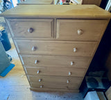 *Solid Pine 2 over 5 Chest of Drawers - 36" wide