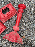 Cast Iron red mail box - DAMAGED   ***CLEARANCE***    COLLECTION ONLY