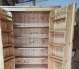 ^SPLIT 8 Door Larder, Utility Room, Kitchen Storage Cupboard with Spice Racks (40 cm deep)