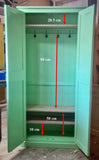 ^2 door Hallway, Utility, Cloak Room Storage Cupboard with Coat Hooks and 3 Shelves with EXTRA STORAGE TOP BOX (35 cm deep)