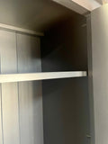 ^Utility Storage Cupboard with CENTRAL DIVIDE for Ironing Board , Brooms, Hoover, Laundry etc. ALL SIZES and COLOURS - OPTION 3