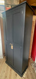 ^Utility Storage Cupboard with CENTRAL DIVIDE for Ironing Board , Brooms, Hoover, Laundry etc. ALL SIZES and COLOURS - OPTION 3