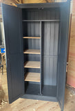 ^Utility Storage Cupboard with CENTRAL DIVIDE for Ironing Board , Brooms, Hoover, Laundry etc. ALL SIZES and COLOURS - OPTION 3