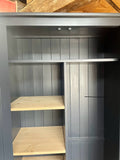 ^Utility Storage Cupboard with CENTRAL DIVIDE for Ironing Board , Brooms, Hoover, Laundry etc. ALL SIZES and COLOURS - OPTION 3