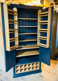 **IN STOCK** We have ONE built and in your choice of Paint Colour - *Kitchen Larder Pantry with 12 Bottle Wine Rack and Spice Racks (40 cm deep) 90 cm WIDE