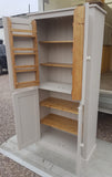 ^Larder Pantry Kitchen Utility Cupboard with Spice Racks (40 cm or 50 cm deep) 2 Door over 2 Door Storage