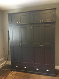 ^4 Door, 2 Drawer Storage Cupboard and Extra Top Box Storage - Fully Shelved - 176 cm wide (40 cm deep)