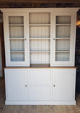 ^2 Door Glazed Door 5' wide Dresser with Hutch