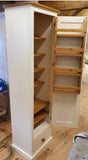 *Larder Pantry Cupboard with Spice Rack & Drawer - Narrow 1 Door - (40 cm Deep)
