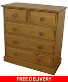 *Solid Pine 4 Drawers next to 4 Drawers DOUBLE Chest of Drawers - 54" wide