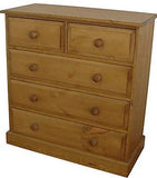 *Solid Pine 2 over 3 Chest of Drawers - 36" wide