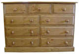 BESPOKE *Solid Pine Merchant Style Chest of 9 Drawers - UK MADE
