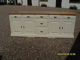 *8' wide Painted Solid Wood Sideboard with Contrasting Top