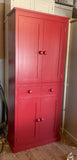 *NEW! Larder Pantry Kitchen Utility Cupboard with Spice Racks (40 cm deep) 2 Door over 2 Door with 2 Drawer Storage