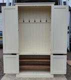 ^2 door over 2 door Hallway, Utility, Cloak Room Storage Cupboard with Coat Hooks and Lower Shoe Cupboard (40 cm deep) with TOP BOX