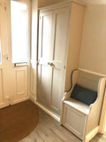 ^2 Door Hallway, Utility, Cloak Room Storage Cupboard with Hooks and Shelves (40 cm deep) ALL  SIZE VARIATIONS