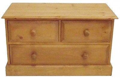 Solid Pine 2 over 1 Chest of Drawers  - 36