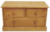 *Solid Pine 2 over 1 Chest of Drawers - Narrow 30" wide