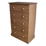 Solid Pine 2 over 4 Chest of Drawers - 36" wide