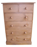 *Solid Pine 2 over 4 Chest of Drawers - Narrow 30" wide