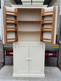 ^Larder Pantry Kitchen Utility Cupboard with Spice Racks (40 cm or 50 cm deep) 2 Door over 2 Door Storage