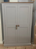 *150 cm Medium Height 2 door Hallway, Utility, Cloak Room Storage Cupboard with Hooks and Shelves (35 cm deep) SIZE VARIATIONS