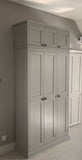 *3 Door Larder, Utility Room, Kitchen Storage Cupboard with Spice Racks (40 cm  deep) and EXTRA TOP BOX Storage
