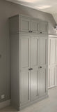 ^3 Door Larder, Utility Room, Kitchen Storage Cupboard with Spice Racks (40 cm  deep) and EXTRA TOP BOX Storage