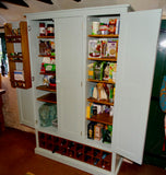 ^3 Door Kitchen Larder Pantry with 18 Bottle Wine Rack and Spice Racks (40 cm or 50 cm deep)
