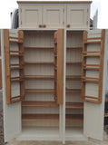 ^3 Door Larder, Utility Room, Kitchen Storage Cupboard with Spice Racks (40 cm  deep) and EXTRA TOP BOX Storage