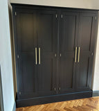 ^4 Door Hall Coat & Shoe or Toys Storage Cupboard with Hooks and Shelves (40 cm deep) OPTION 1