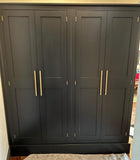 ^4 Door Hall Coat & Shoe or Toys Storage Cupboard with Hooks and Shelves (40 cm deep) OPTION 1
