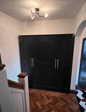 ^4 Door Hall Coat & Shoe or Toys Storage Cupboard with Hooks and Shelves (40 cm deep) OPTION 1