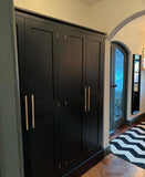 ^4 Door Hall Coat & Shoe or Toys Storage Cupboard with Hooks and Shelves (40 cm deep) OPTION 1
