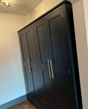^4 Door Hall Coat & Shoe or Toys Storage Cupboard with Hooks and Shelves (40 cm deep) OPTION 1