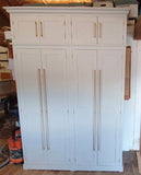 ^NEW DESIGN 4 Door WINE RACK Larder, Utility Room, Kitchen Storage Cupboard with or with-out Spice Racks (40 cm deep)