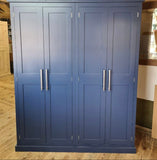 196 CM WIDE ^4 Door Hall Coat & Shoe or Toys Storage Cupboard with Hooks and Shelves WITH or WITH-OUT Extra Top Box Storage  (35 cm or 40 cm deep) OPTION 2