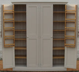 ^4 Door Larder, Utility Room, Kitchen Storage Cupboard with Spice Racks (40 cm deep)