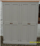 ^4 Door Hall Coat & Shoe or Toys Storage Cupboard with Hooks and Shelves (40 cm deep) OPTION 1
