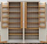 ^4 Door Larder, Utility Room, Kitchen Storage Cupboard with Spice Racks (50 cm deep)