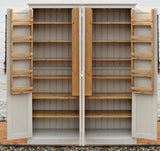 ^4 Door Larder, Utility Room, Kitchen Storage Cupboard with Spice Racks (40 cm deep)
